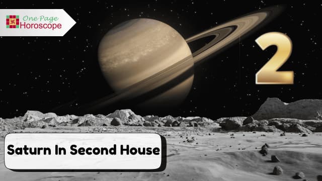 saturn in second house